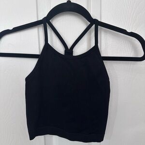 Black Strappy Crop Top